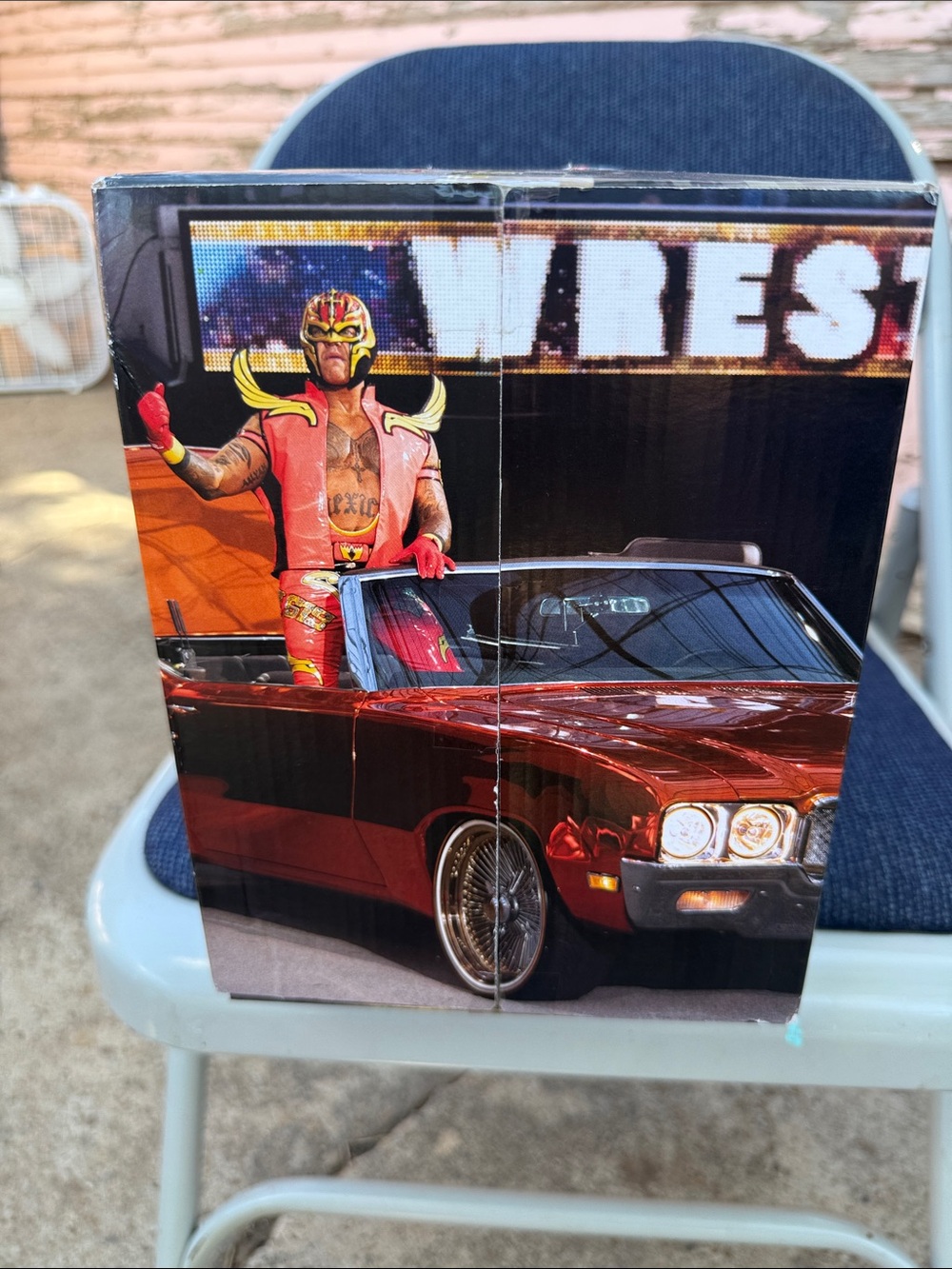 Mattel WWE Red & Gold Lucha Lowrider Toy Car